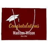 卒業赤と白おめでとう ラージペーパーバッグ (裏面)