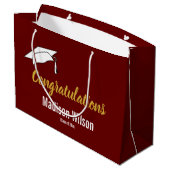 卒業赤と白おめでとう ラージペーパーバッグ (裏面アングル)