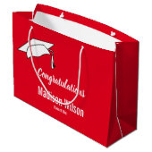 卒業赤と白おめでとう ラージペーパーバッグ (裏面アングル)