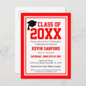 卒業赤と白会 インビテーションポストカード (正面/裏面)