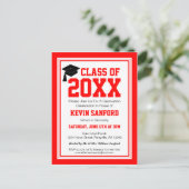 卒業赤と白会 インビテーションポストカード (スタンド正面)