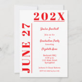 卒業赤と白会 招待状 (正面)