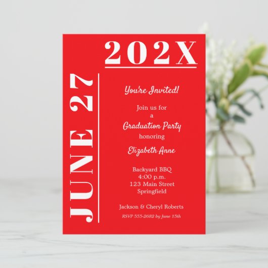 卒業赤と白会 招待状 (スタンド正面)