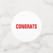 卒業赤と白写真カスタム紙吹雪 コンフェッティ (スモール正面)