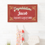 卒業赤金ゴールドパーティー 横断幕 (インサイチュ)