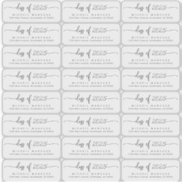 卒業透明澄ん差出人住所ラベル シール