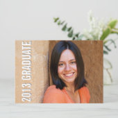 卒業達成フルポートレートモダン青 招待状 (スタンド正面)