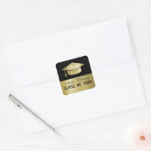 卒業郵便料金名付き スクエアシール (封筒)