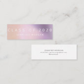 卒業金グラデーション属名モダンカード スキニー名刺 (正面/裏面)