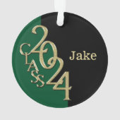 卒業金ゴールドとグリーン2024の写真 オーナメント (裏面)