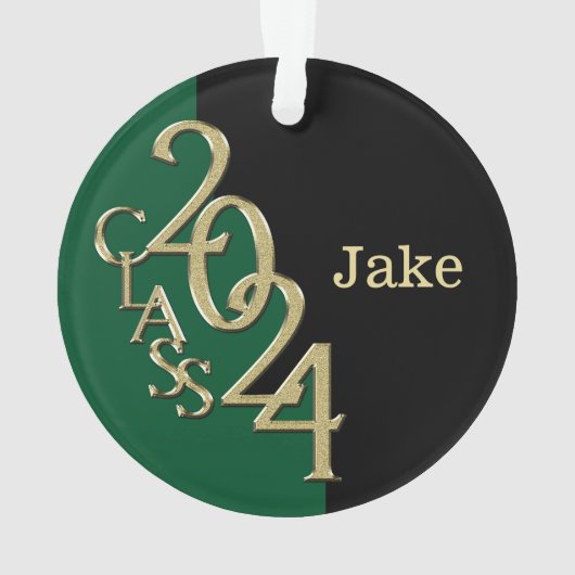 卒業金ゴールドとグリーン2024の写真 オーナメント (裏面)