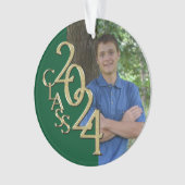 卒業金ゴールドとグリーン2024の写真 オーナメント (正面)