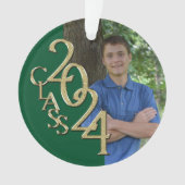 卒業金ゴールドとグリーン2024の写真 オーナメント (正面)