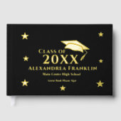 卒業金ゴールドのパーソナモダンライズ ゲストブック (正面)