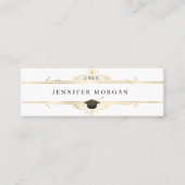 卒業金ゴールドエレガントオーナメント名票 スキニー名刺 (正面)