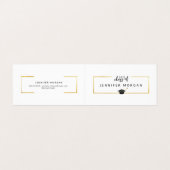 卒業金ゴールドエレガント折り畳み名刺 名刺 (外部フラット)