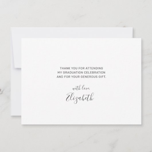 卒業金ゴールドキャップありがとうごモダンざう サンキューカード (裏面)