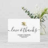 卒業金ゴールドキャップの愛と感謝していスモダント サンキューカード (スタンド正面)