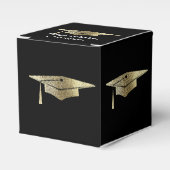 卒業金ゴールドキャップグラードパーティーゲスト フェイバーボックス (正面サイド)