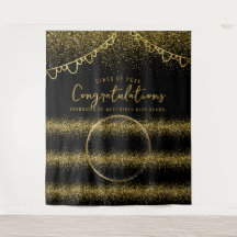 卒業金ゴールドグリッターお祝い写真の背景