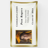 卒業金ゴールドサテンエレガント 横断幕 (縦)