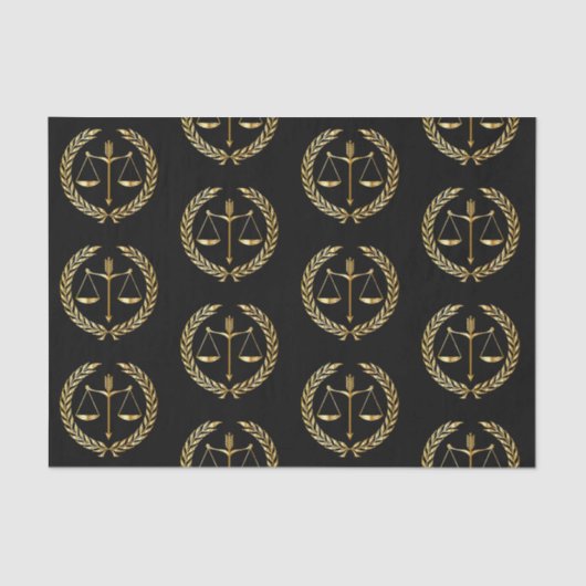 卒業金ゴールドジャスティススケールソードローレルリース 薄葉紙 (正面)