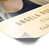 卒業金ゴールドスタイリッシュスクリプモダント写真 フォトプリント            (角)