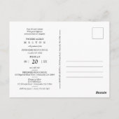 卒業金ゴールドダイヤモンドワイルドフラワー海軍写真 ポストカード (裏面)