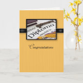 卒業金ゴールドブラック カード (黄色い花)