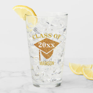 卒業金ゴールドモルタルボードタッセルおもしろい懇親会 タンブラーグラス