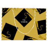 卒業金ゴールド大抱き枕 ラージペーパーバッグ (裏面)