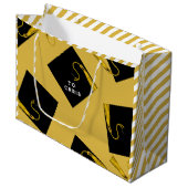 卒業金ゴールド大抱き枕 ラージペーパーバッグ (正面アングル)