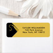 卒業金ゴールド差出人住所ラベル ラベル (インサイチュ)