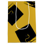 卒業金ゴールド ミディアムペーパーバッグ (裏面)