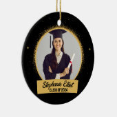 卒業金ゴールドStardustクラスの学校写真 セラミックオーナメント (右)