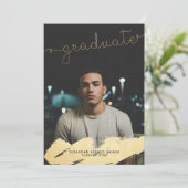 卒業金フェイク箔モダン 案内状 (スタンド正面)