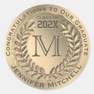 卒業金フェイク箔 ラウンドシール