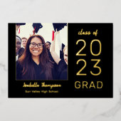 卒業金モダン箔の発表 箔招待状 (正面)