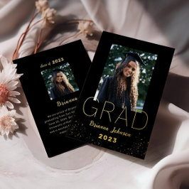 卒業金モダン箔の発表 箔招待状