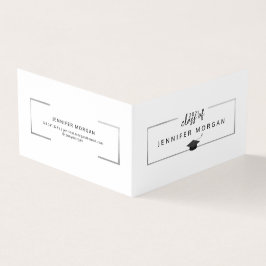 卒業銀エレガント折名札 名刺