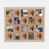 卒業銅の卒業記念10写真 フリースブランケット (正面(横))