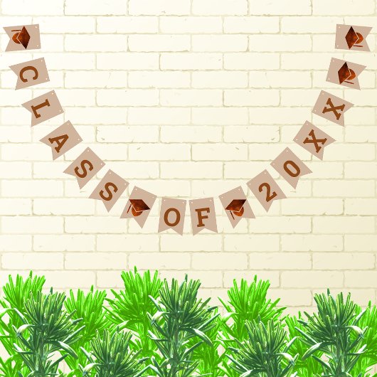 卒業銅カッコいいパーティーシンボルや象徴のクラス年の追加 バンティングフラッグ