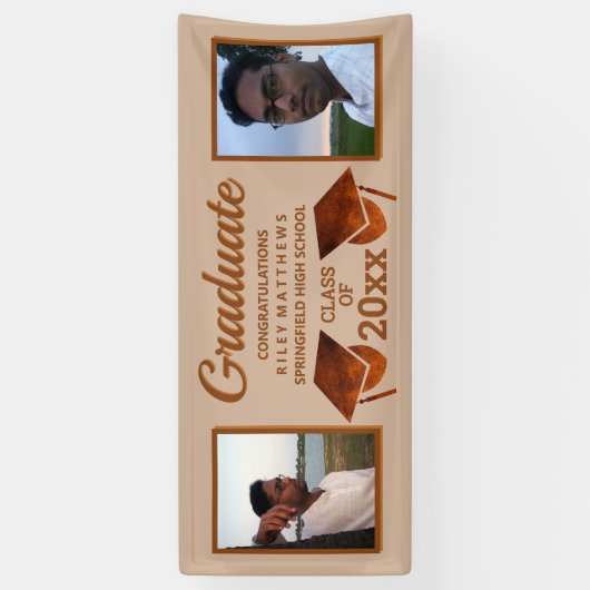 卒業銅2写真おめでとうございます卒業 横断幕 (縦)