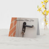 卒業鍵グリーティングカード カード (黄色い花)