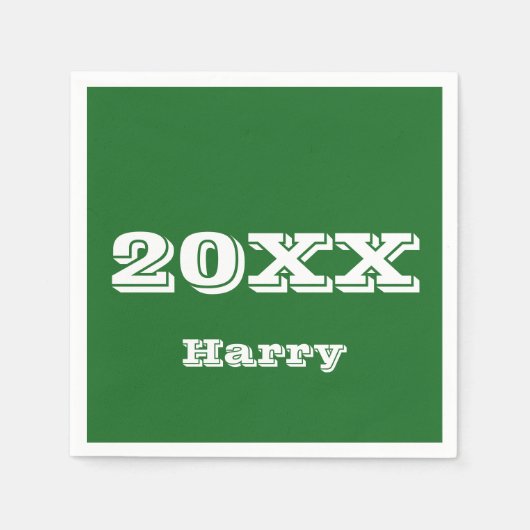 卒業開始ナプキパーソナライズされたンス スタンダードカクテルナプキン (正面)
