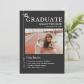 卒業雑誌おもしろいファクトソフトブラック 案内状 (スタンド正面)