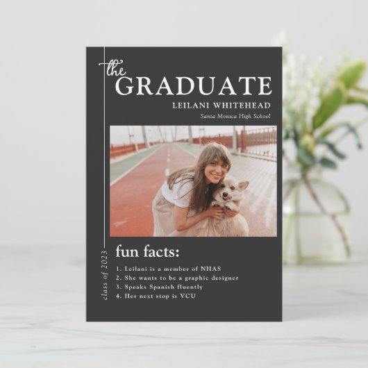 卒業雑誌おもしろいファクトソフトブラック 案内状 (スタンド正面)