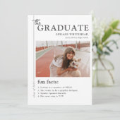 卒業雑誌おもしろいファクトホワイト 案内状 (スタンド正面)