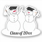 卒業雪だるま シール (正面)