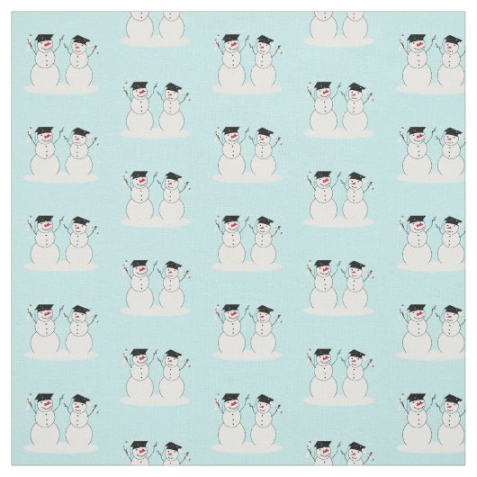 卒業雪だるま ファブリック (見本)